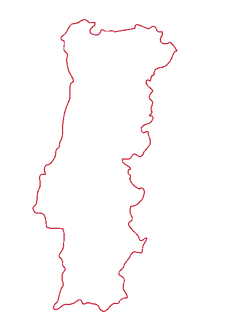 Mapa de Portugal Continental